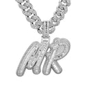 Custom Iced Out Multi-layer Baguette Font Pendant